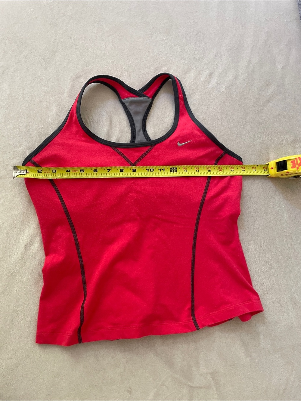 Nike Pink Racerback Tank Top with Black Trim - Picture 8 of 10